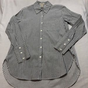 NWOT CAD navy/white oxford stripe long-sleeve